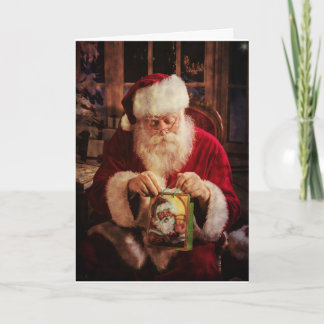 De Festividades Cartão do Natal com papai noel