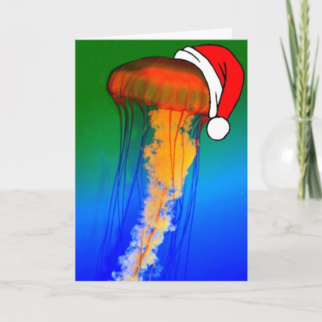 De Festividades Cartão do Natal das medusa (Frente)