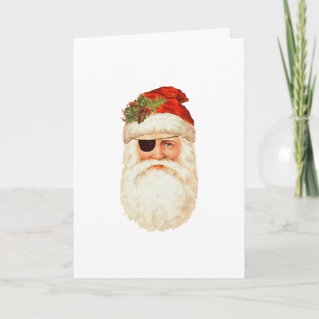 De Festividades Cartão do pirata do papai noel (Frente)