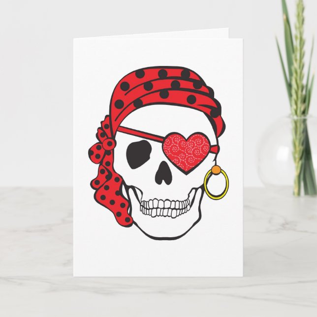 De Festividades Cartão do pirata dos namorados (Frente)