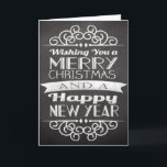 De Festividades Cartão do Promo do Feliz Natal do quadro do<br><div class="desc">Fundo do estilo do quadro com pias batismais do vintage e rotulação da tipografia,  uns cartões de natal clássicos e corajosos para amigos e família.</div>