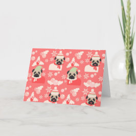De Festividades Cartão do Pug da época natalícia