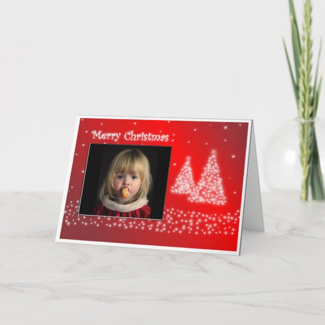 De Festividades Cartão do quadro da foto do Natal (Frente)