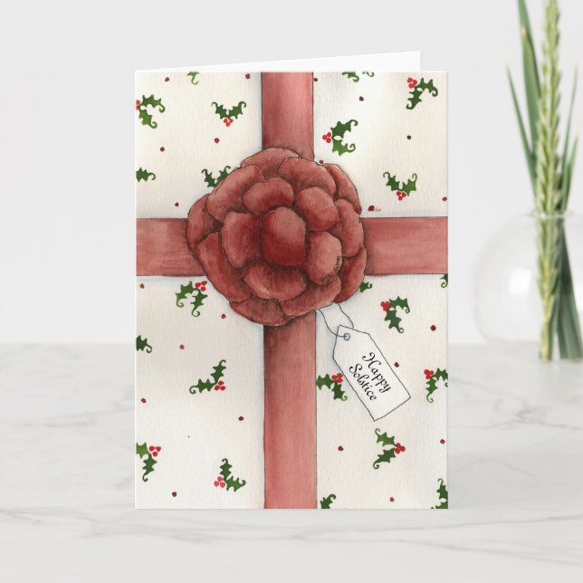 De Festividades Cartão do solstício do arco do feriado (Frente)