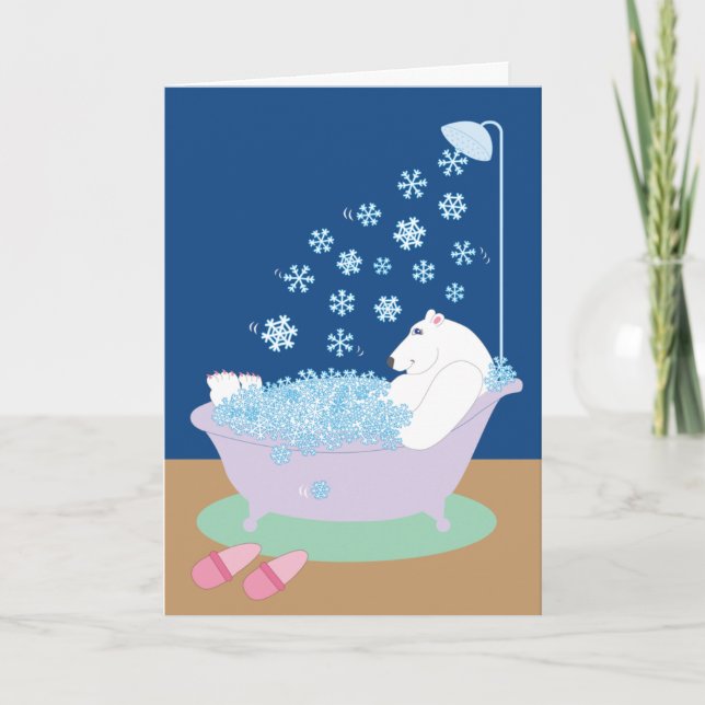 De Festividades Cartão do urso polar (Frente)