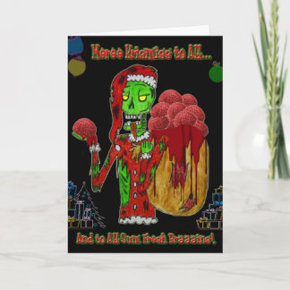 De Festividades Cartão do zombi do Natal