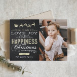 DE FESTIVIDADES CARTÃO DOBRADO DO QUADRO NATAL BRANCO E DOURADO<br><div class="desc">CARTÃO DOBRADO FOTO DO NATAL DO AMOR,  DA ALEGRIA & DA FELICIDADE</div>