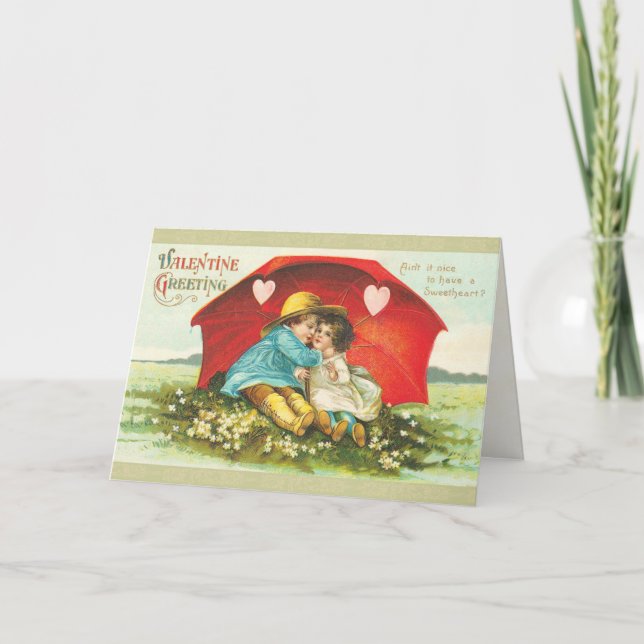 De Festividades Cartão doce do dia dos namorados do Victorian (Frente)