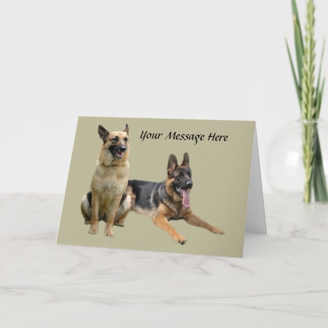 De Festividades Cartão dos amigos do german shepherd (Frente)