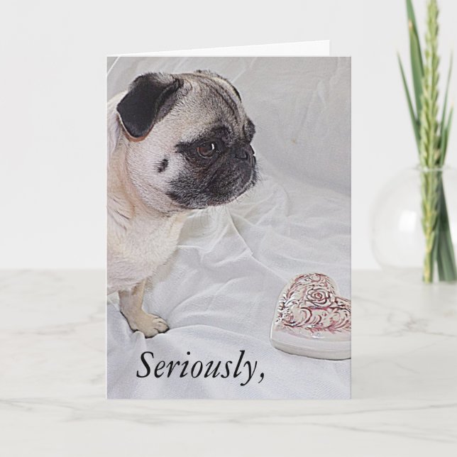 De Festividades Cartão dos namorados do Pug (Frente)