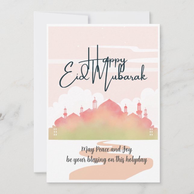 De Festividades Cartão Eid Mubarak para o Festival (Frente)