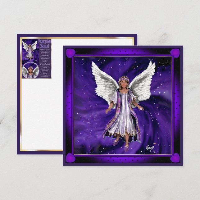 De Festividades Cartão em branco Alma Roxa (Frente/Verso)