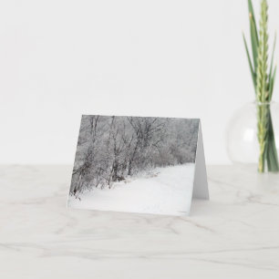 De Festividades Cartão em Branco Floresta Nevada