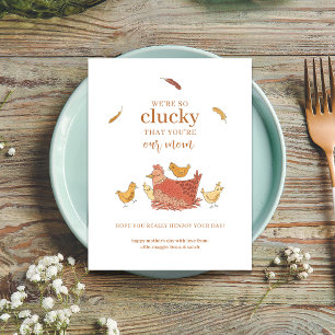 De Festividades Cartão engraçado do Dia das Mães da Galinha feito 