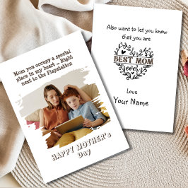 De Festividades Cartão engraçado do Dia das Mães do Filho