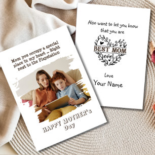 De Festividades Cartão engraçado do Dia das Mães do Filho