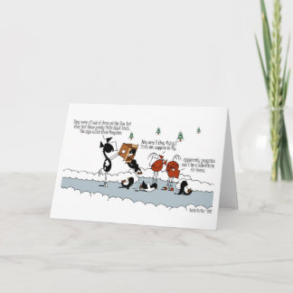 De Festividades Cartão engraçado dos desenhos animados do inverno