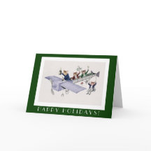 Cartão engraçado dos gatos boas festas - arte do