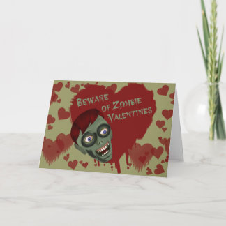 De Festividades Cartão engraçado dos namorados do zombi