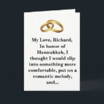 De Festividades Cartão Engraçado Hannukkah Hanukka Channukah Chanu<br><div class="desc">Engraçado Cartão Hannukkah Hanukka Channukah Chanuka. Surpreenda seu companheiro com este cartão engraçado!</div>