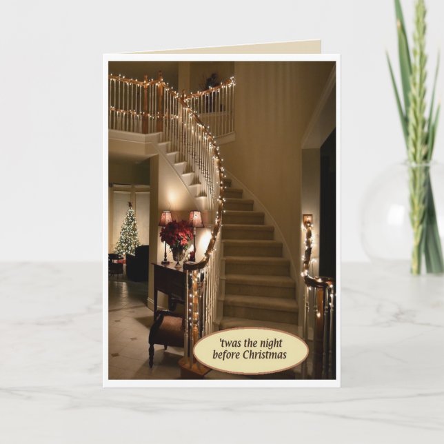 De Festividades Cartão "Era a noite antes do Natal" com envelope (Frente)