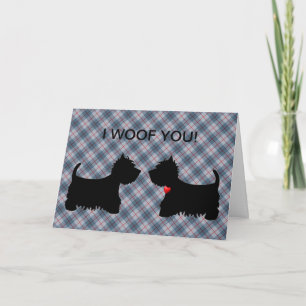 De Festividades Cartão - EU AU AU VOCÊ! Dois Cães Scottie