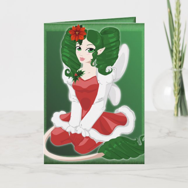 De Festividades Cartão Faerie Natal (Frente)