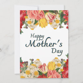 De Festividades Cartão Feliz Dia das Mães - Flores Silvestres Botâ