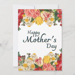 De Festividades Cartão Feliz Dia das Mães - Flores Silvestres Botâ