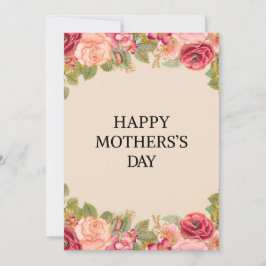 De Festividades Cartão Feliz Dia das Mães - Flores Silvestres Botâ