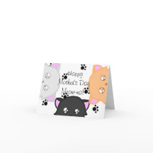 Cartão Feliz Dia das Mães Meow-ma