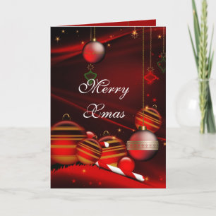 De Festividades Cartão Feliz Natal Bolas Vermelhas