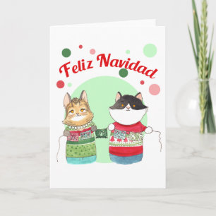 De Festividades Cartão Feliz Navidad
