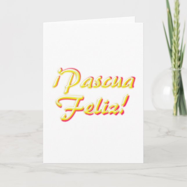 De Festividades Cartão Feliz Páscoa, espanhol (Frente)