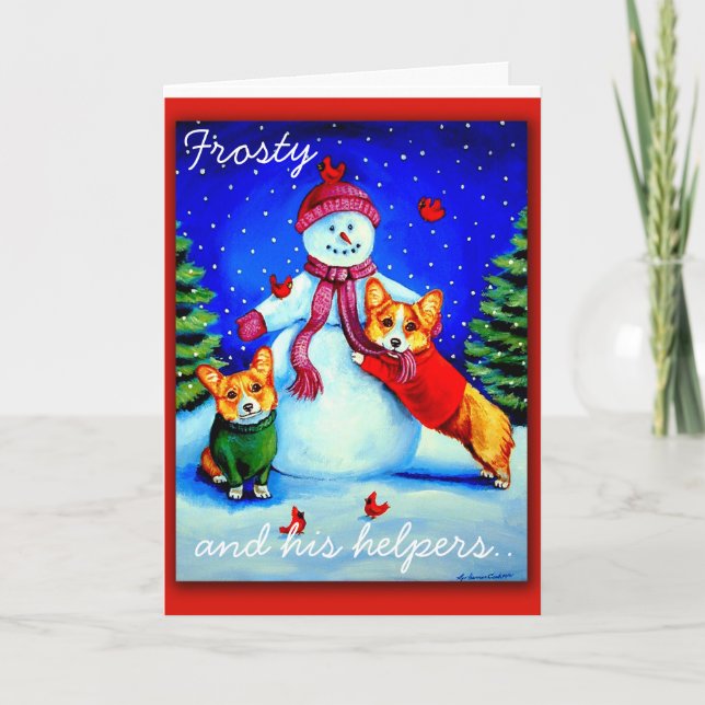 De Festividades Cartão Frosty dos ajudantes (Frente)