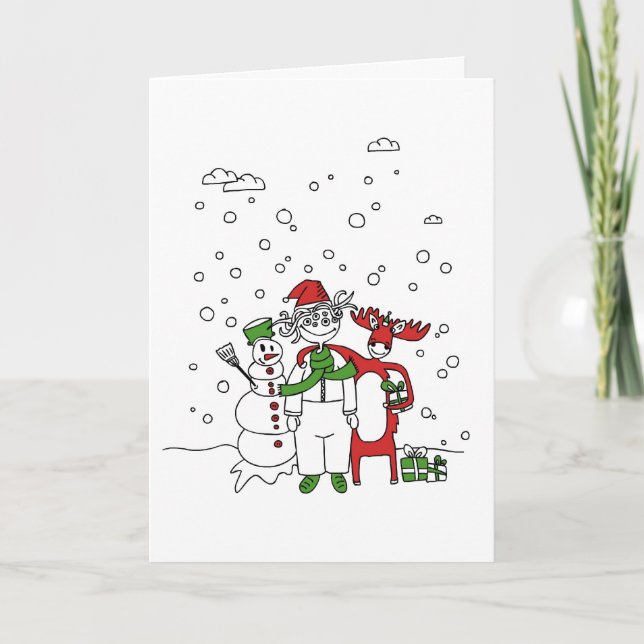 De Festividades Cartão Funky Xmas (Frente)