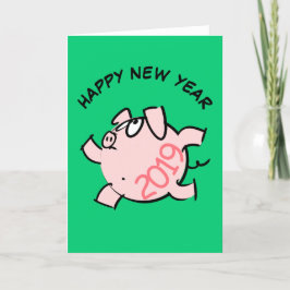 De Festividades Cartão Funny 6 Cartoon Illustration Pig Year 2019