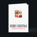 De Festividades cartão futuro do Feliz Natal da nora<br><div class="desc">Natal 'Tis a estação a party e comemorar: Feliz Natal! Surpreenda seus mais próximo e mais caro, seus amigos, colegas de trabalho, vizinhos ou mesmo seu chefe com um cartão especial. Muito design diferente disponível: de um cartão moderno da fotografia da colagem, uns ornamento de mistura e umas paisagens do...</div>