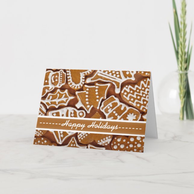 De Festividades Cartão Gingerpão personalizado (Frente)