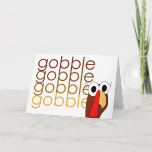 De Festividades Cartão Gobble Gobble Gobble