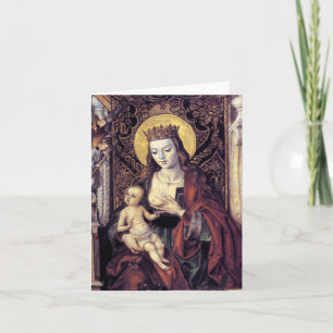 De Festividades Cartão Gótico Madonna e Child