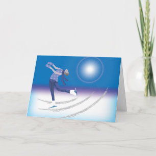 De Festividades Cartão Graceful Ice Skater
