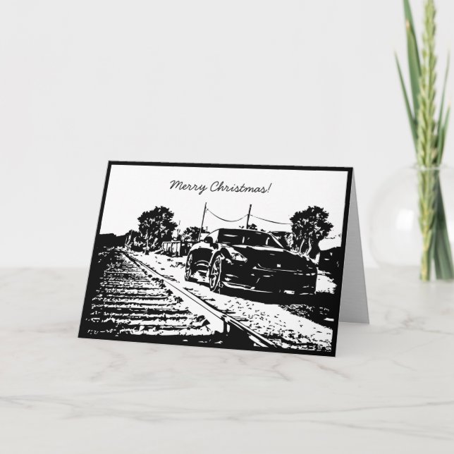 De Festividades Cartão GTR do feriado do Natal da skyline (Frente)