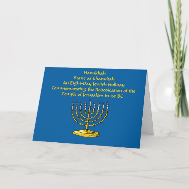 De Festividades Cartão Hanukkah (Frente)