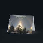 De Festividades Cartão Hanukkah nº 5<br><div class="desc">-40F ar úmido produzindo um raro cheio Sundog em Wyoming no nascer do sol</div>