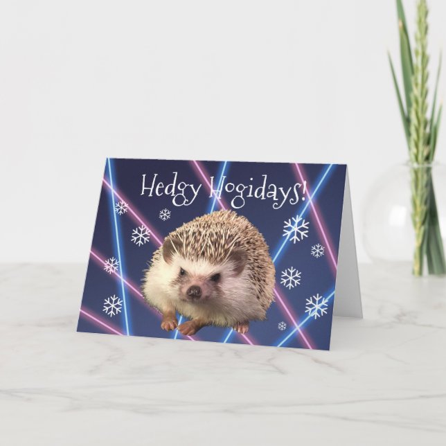 De Festividades Cartão Hedgehog Holiday (Frente)