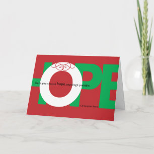 De Festividades Cartão Holiday HOPE