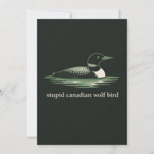 De Festividades Cartão idiota do pássaro lobo canadense