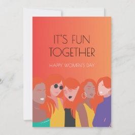 De Festividades Cartão Ilustrado e Colorido para o Dia da Mulher