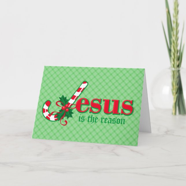 De Festividades Cartão Jesus Cane Candy (Frente)